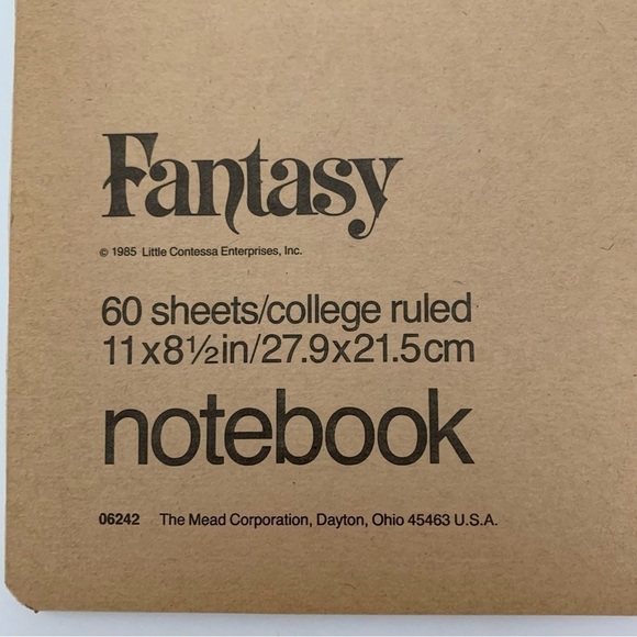 Vintage Mead Folder And Notebook Set 1985 Little Contessa Carousel White Horse - Picture 14 of 14